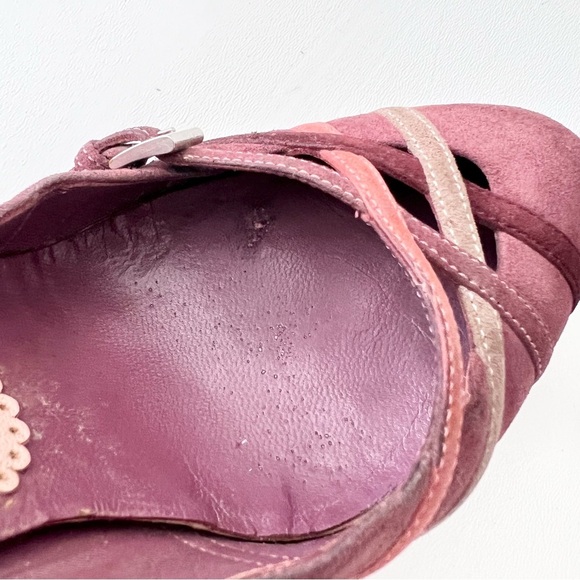 PRADA | Purple Suede Leather Pumps with Strappy Cross Over Buckle Detail EU 37.5 - Picture 7 of 13